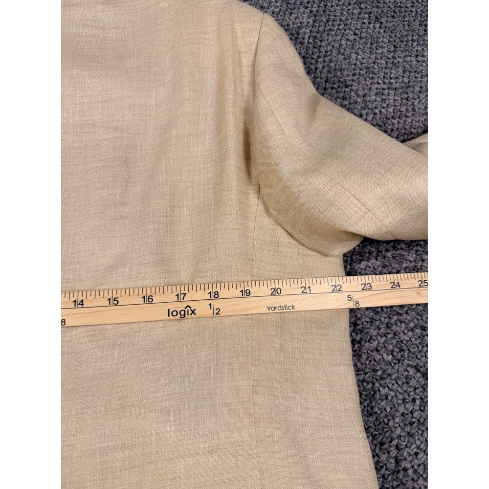 Jos. A. Bank Sport Coat 44 RG Beige Linen Wool Blend Two Button Blazer spring - Picture 5 of 16